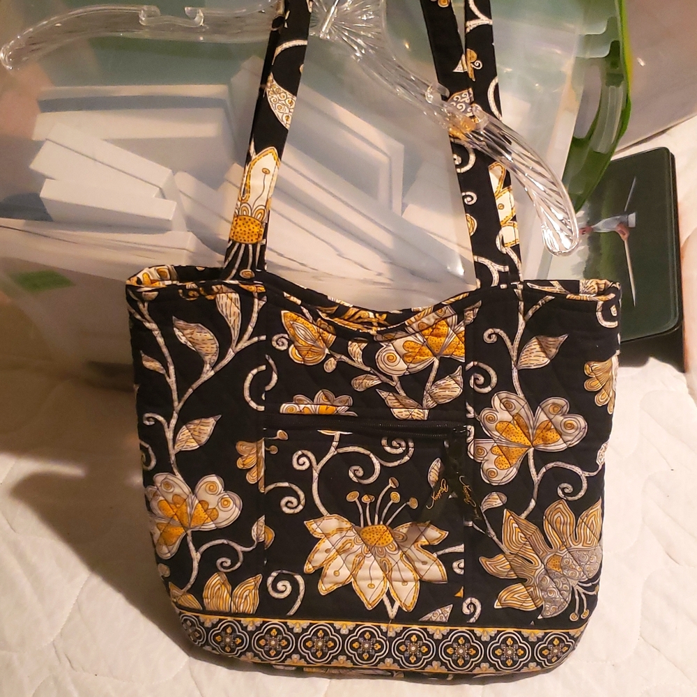 Vera Bradley authentic bag yellow, white, and black